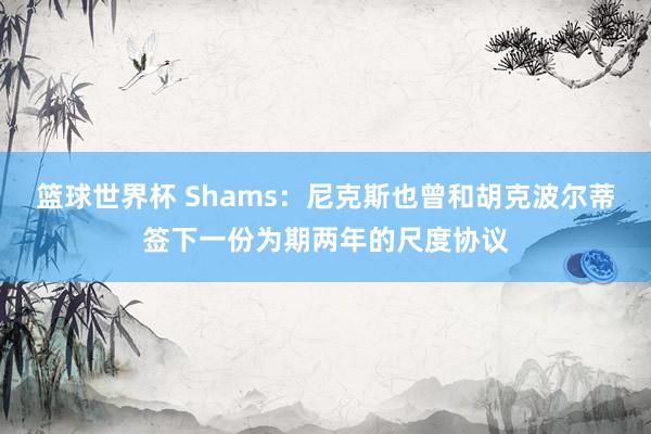 篮球世界杯 Shams：尼克斯也曾和胡克波尔蒂签下一份为期两年的尺度协议