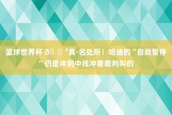 篮球世界杯 😲真·名处所！哈迪的“自戕暂停”仍是冲到中线冲着裁判叫的