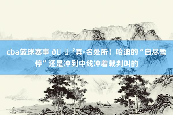 cba篮球赛事 😲真·名处所！哈迪的“自尽暂停”还是冲到中线冲着裁判叫的